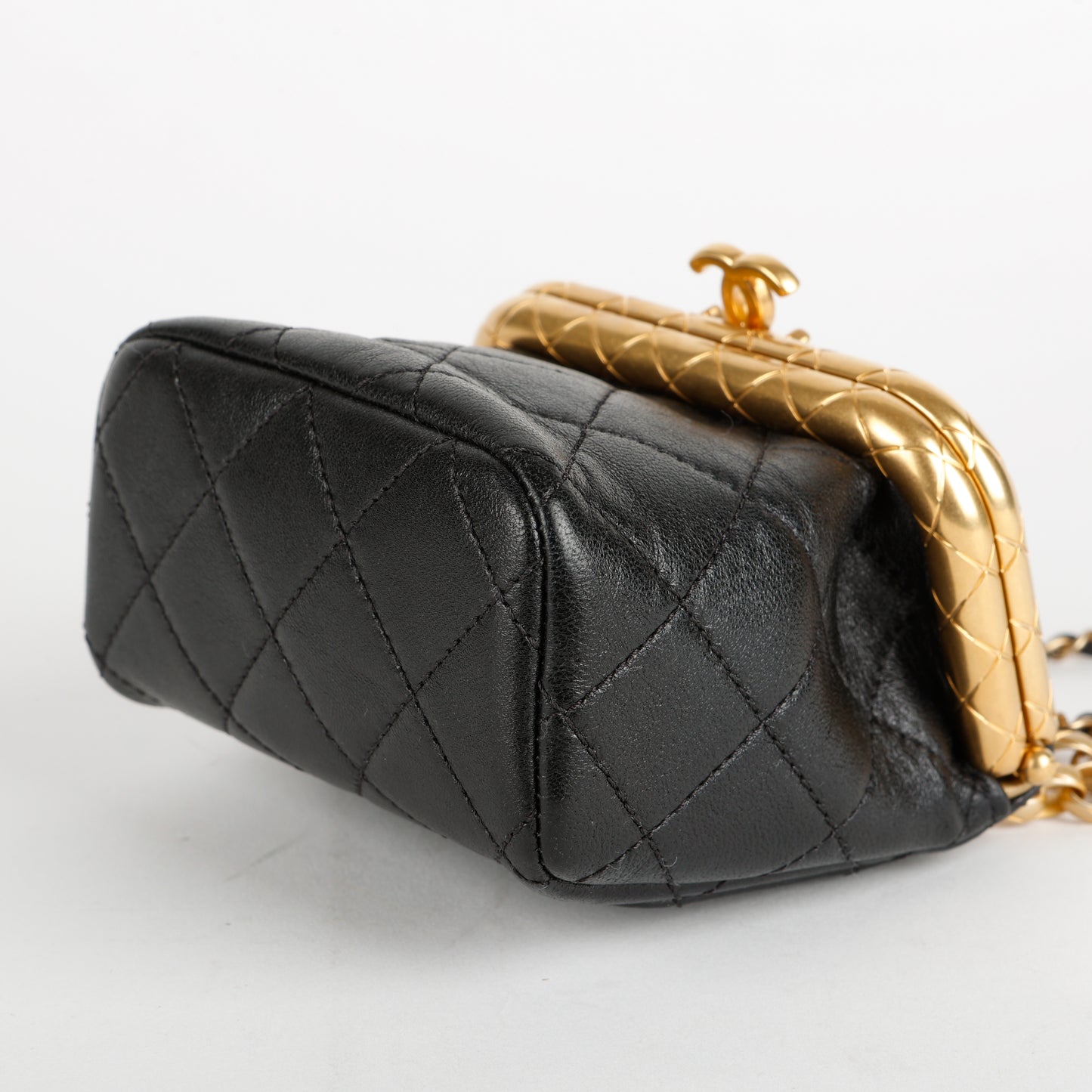 Mini My Crush Bag, Black Lambskin Aged Gold Hardware