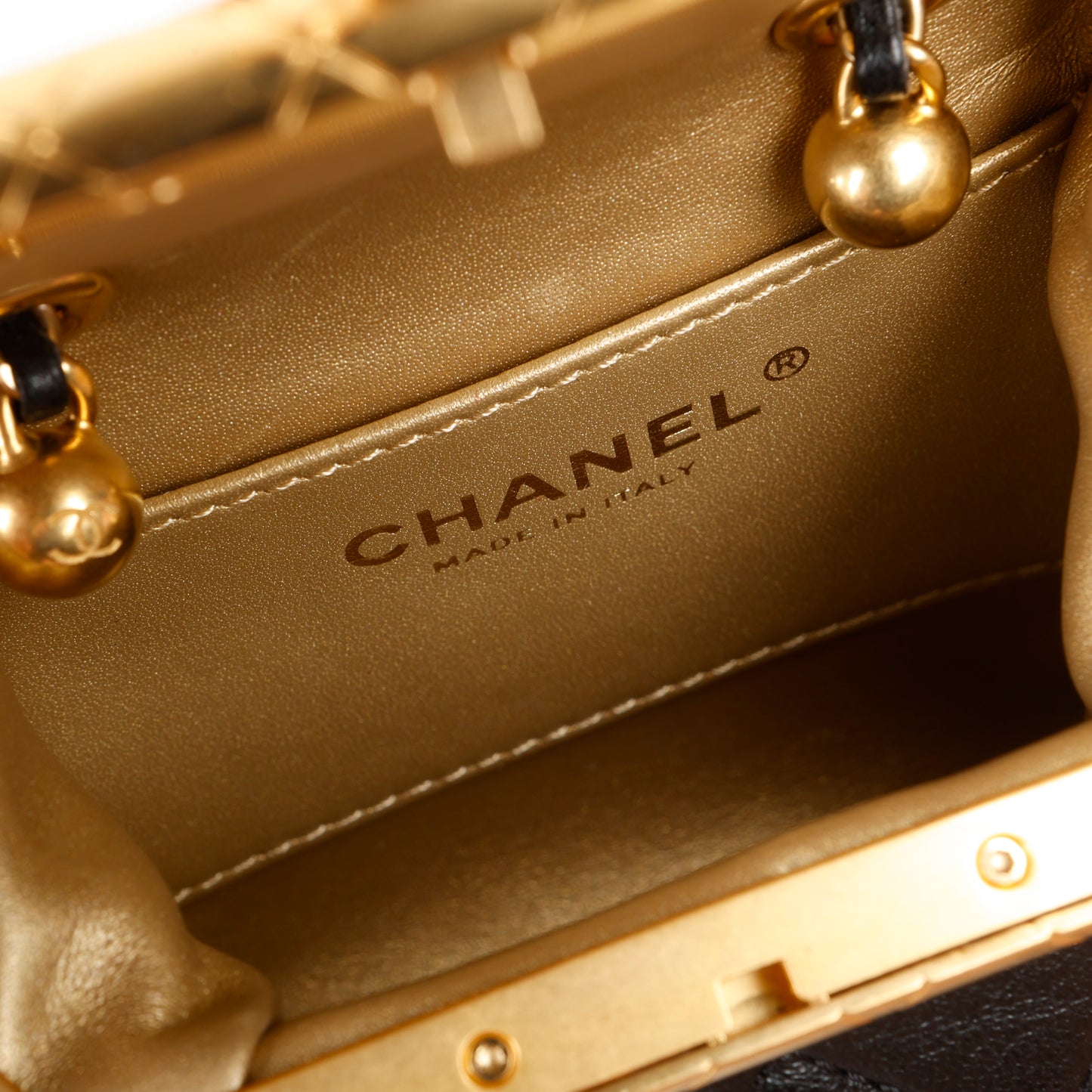 Mini My Crush Bag, Black Lambskin Aged Gold Hardware