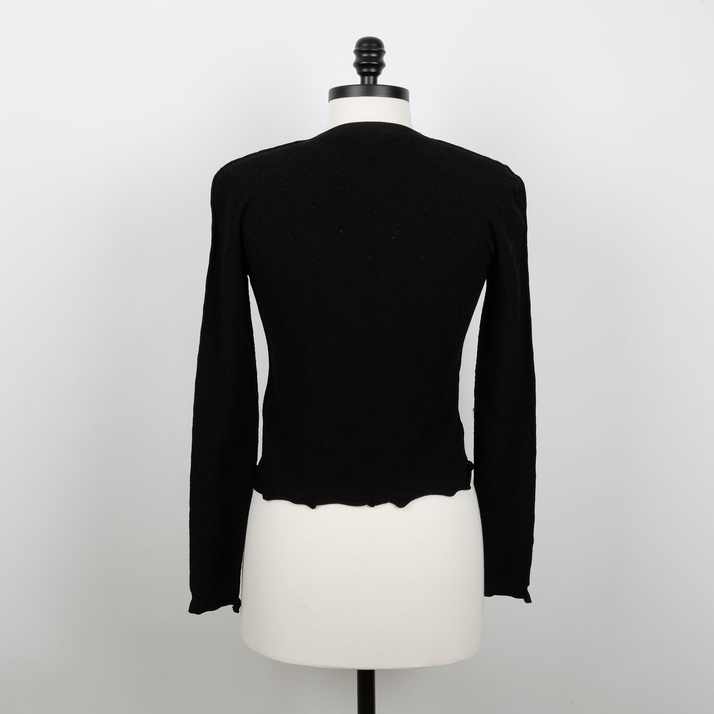 Black Cardigan CC Silver Crystal Buttons (Size 36)
