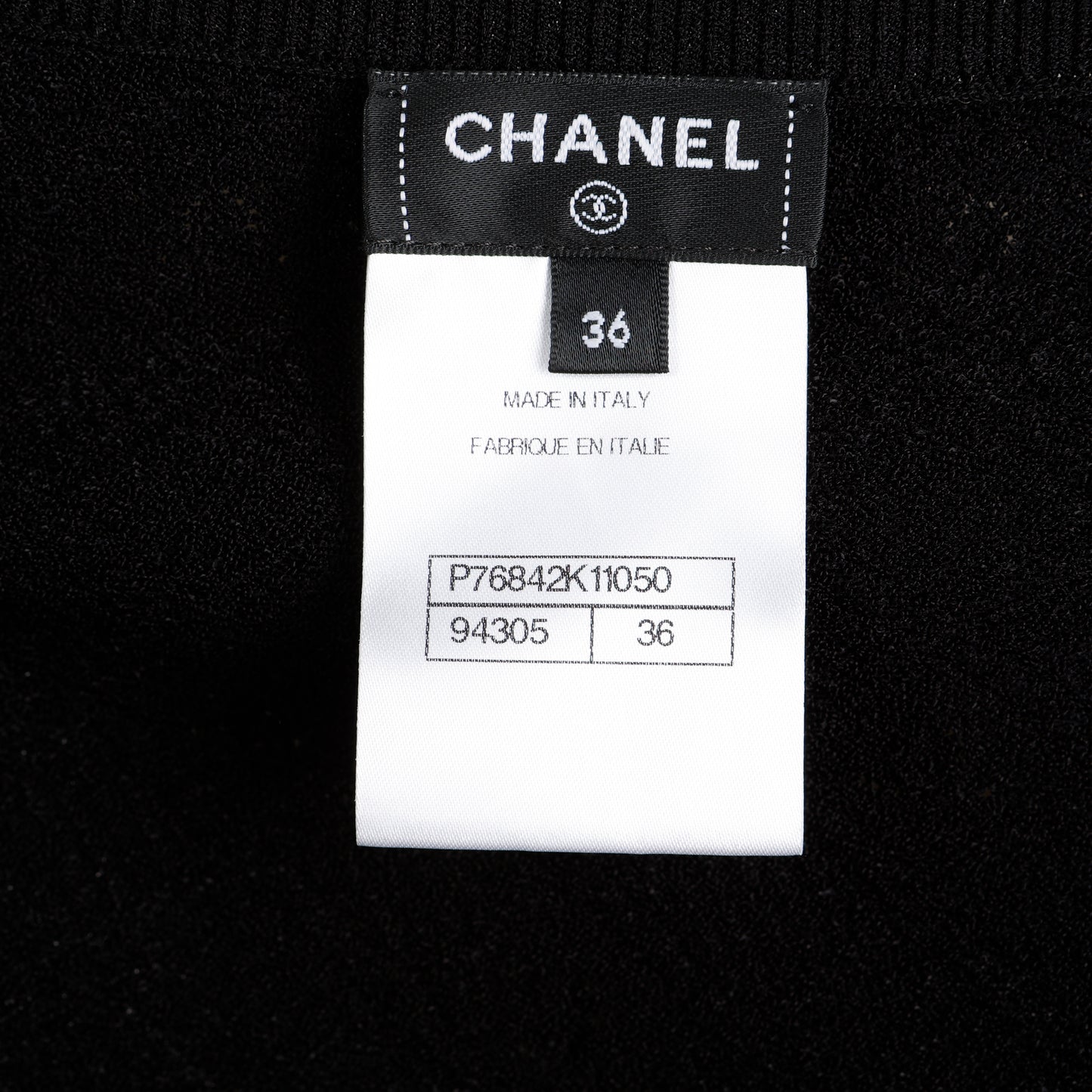 Black Cardigan CC Silver Crystal Buttons (Size 36)