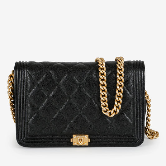 Boy Wallet On Chain, Black Caviar GHW 11800