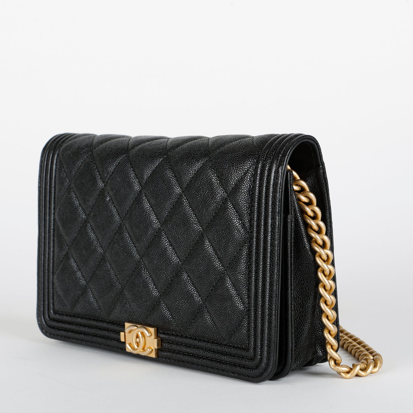 Boy Wallet On Chain, Black Caviar GHW 11800