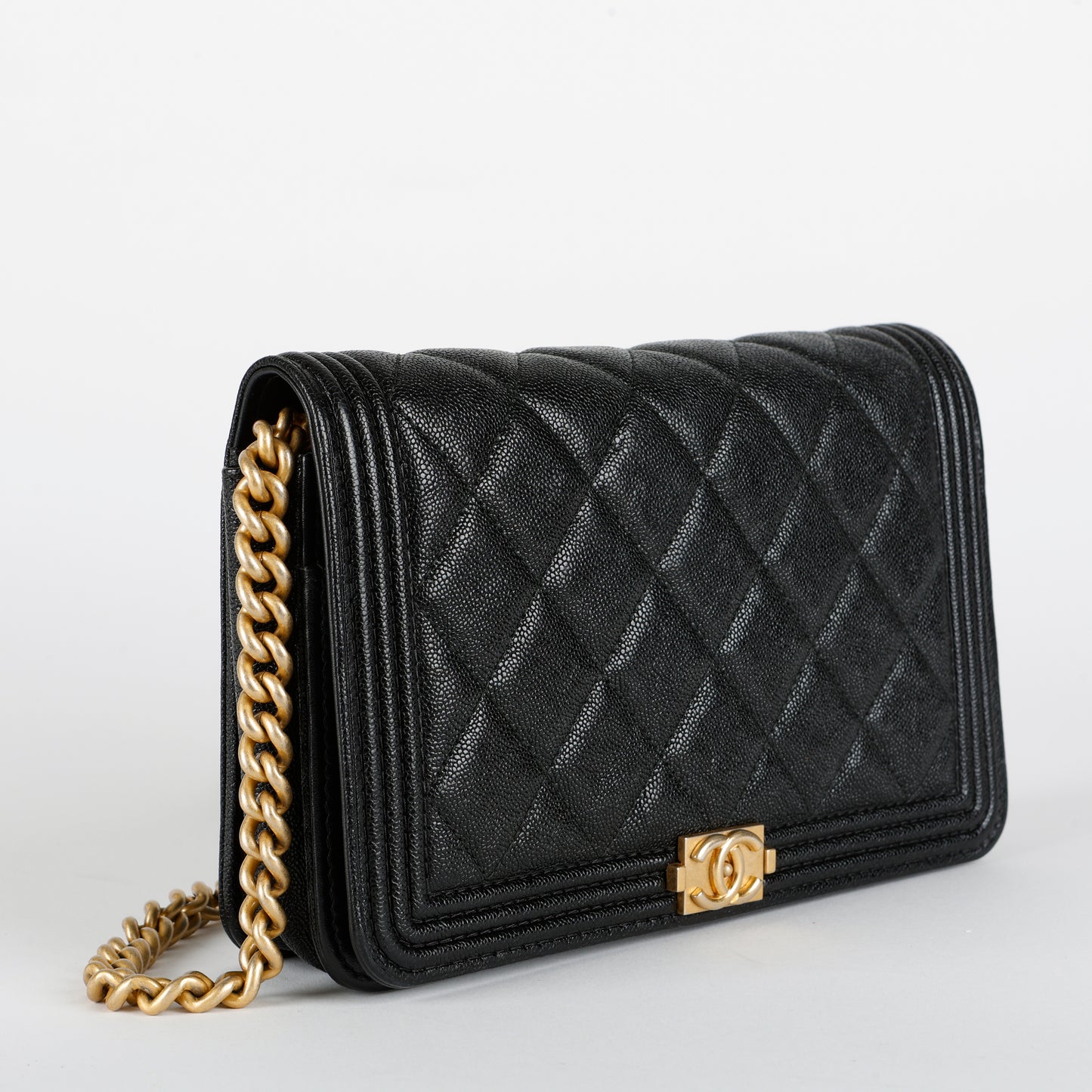 Boy Wallet On Chain, Black Caviar GHW 11800
