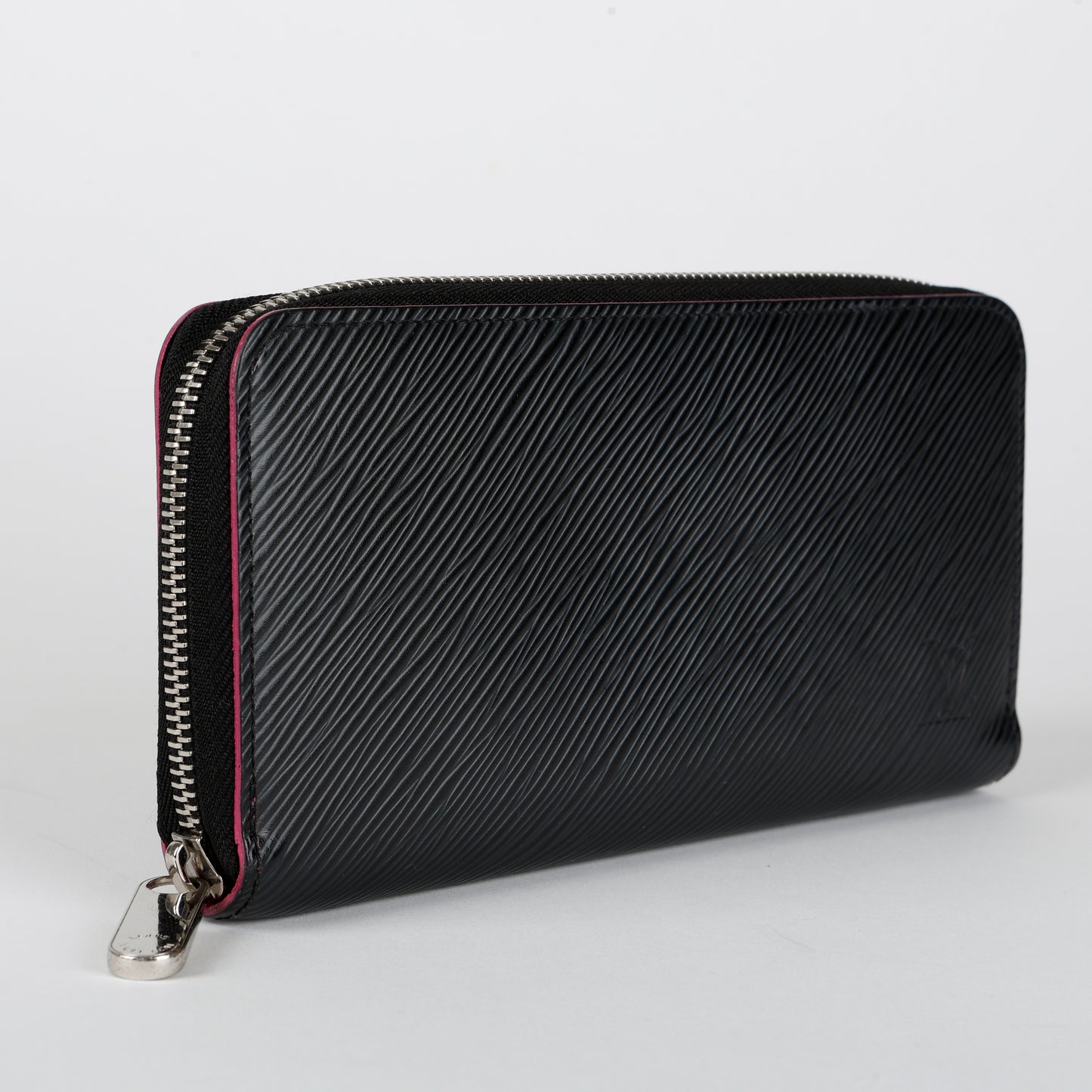 Zippy Wallet, Black Epi/Pink 11812
