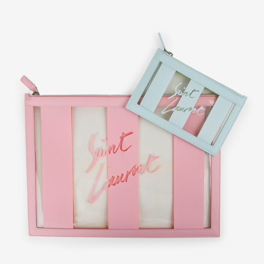 Clear Toilerty Set, Pink/Blue