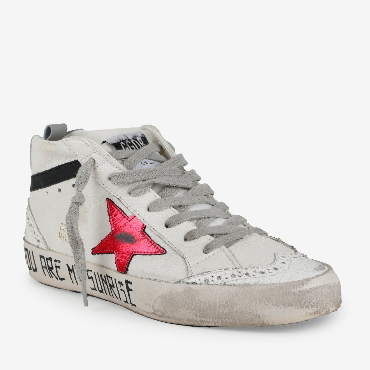 Mid Star Crack Toe, Wine Star/Black Flash (Size 38)