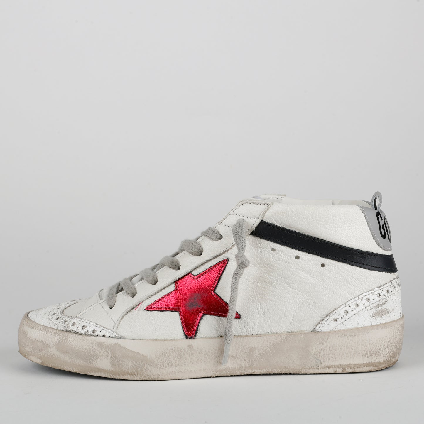 Mid Star Crack Toe, Wine Star/Black Flash (Size 38)
