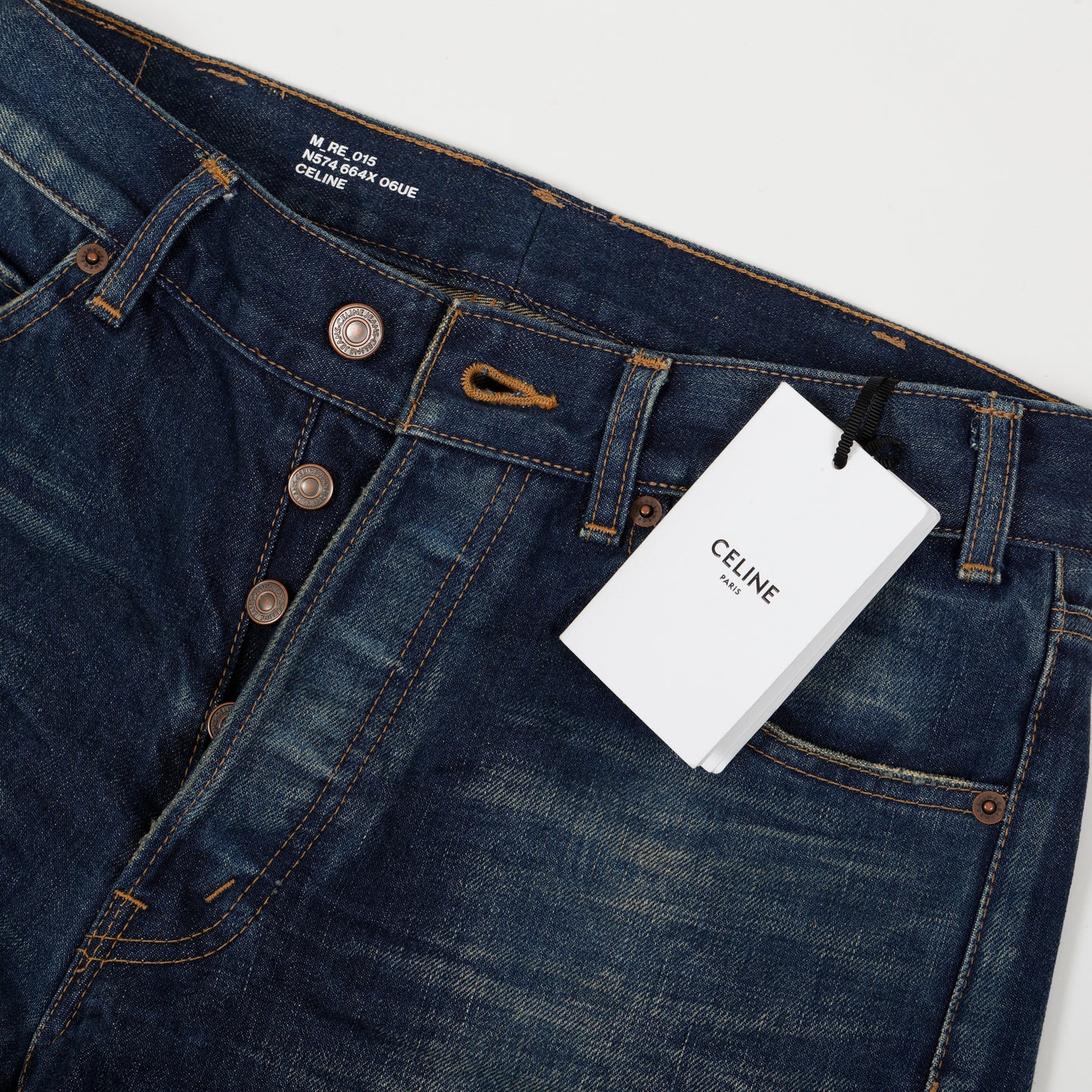 Kurt Rigid Denim Jeans, Blue Marble (Size 30)