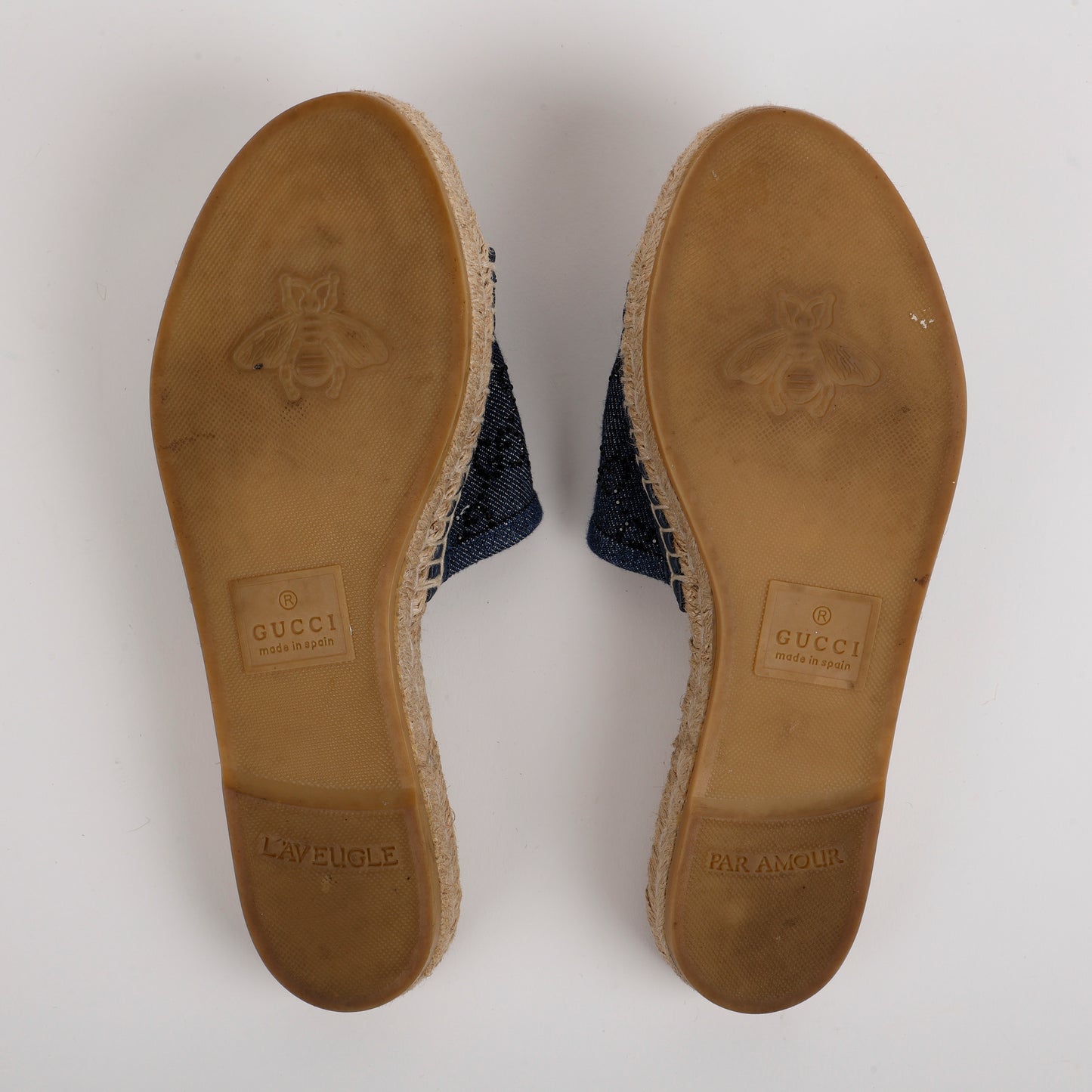 Pilar Denim Espadrille Sandals (38)