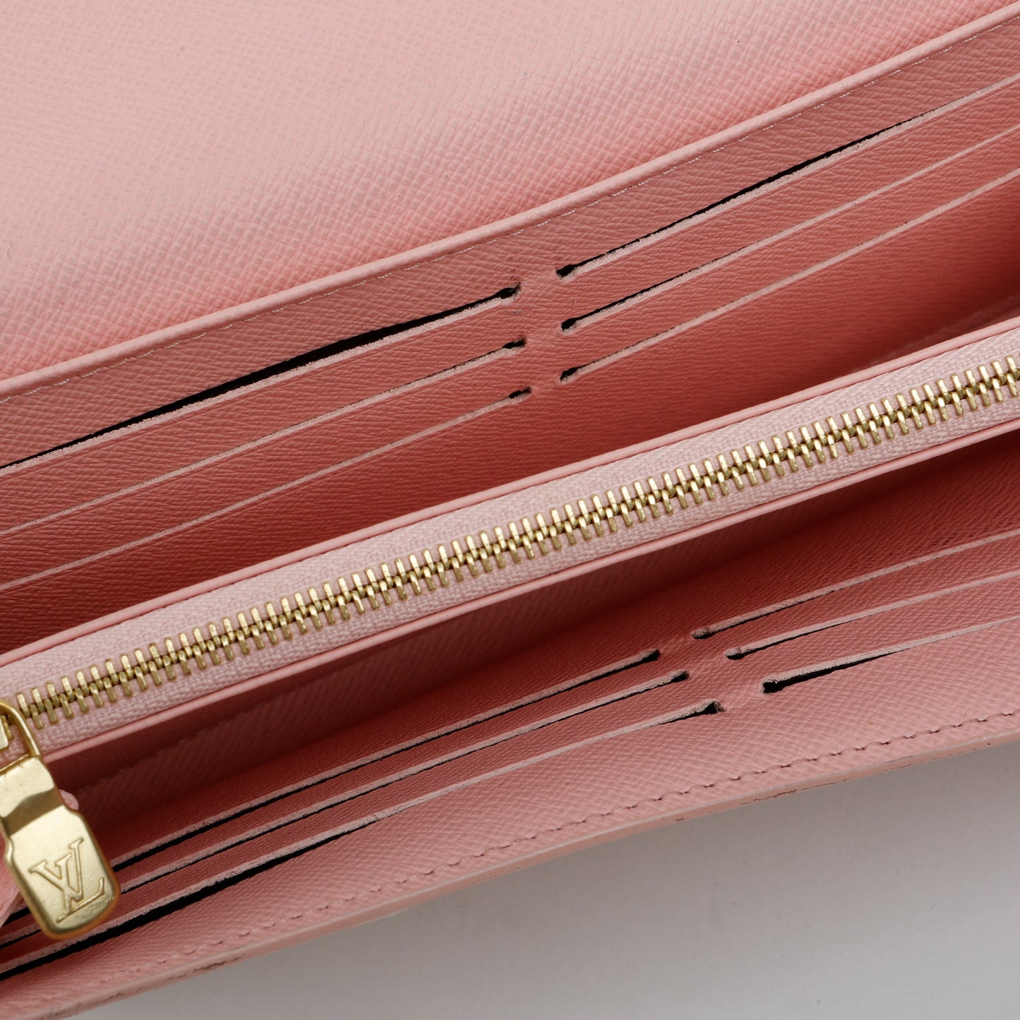 Sarah Wallet, Damier Azur Rose Ballerine