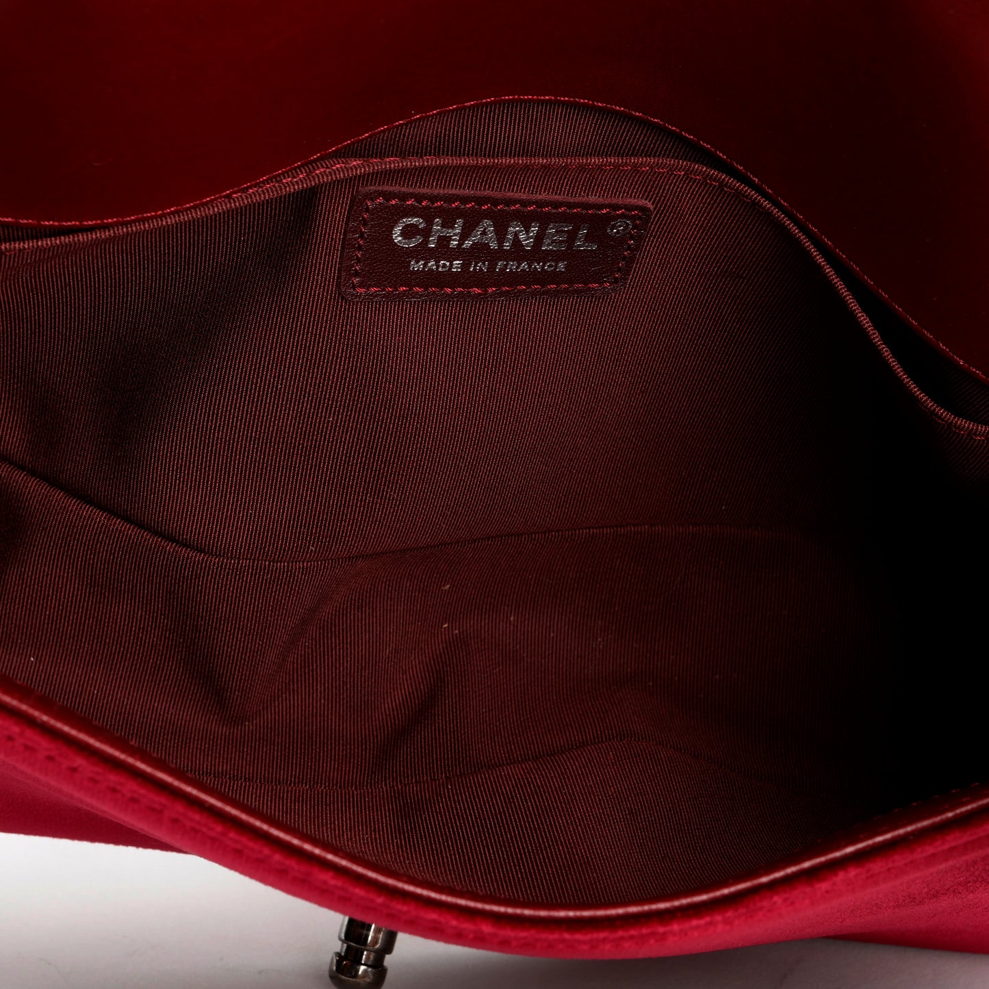 Medium Boy Bag, Bordeaux Velvet