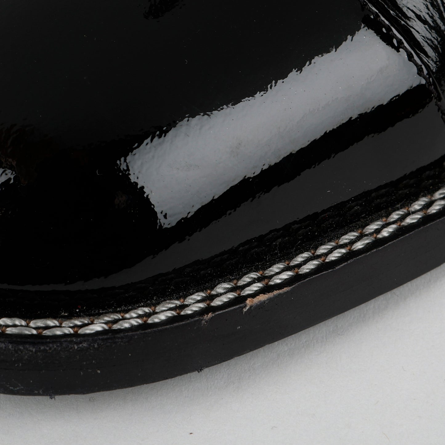 Short Boots, Black Patent Calfskin