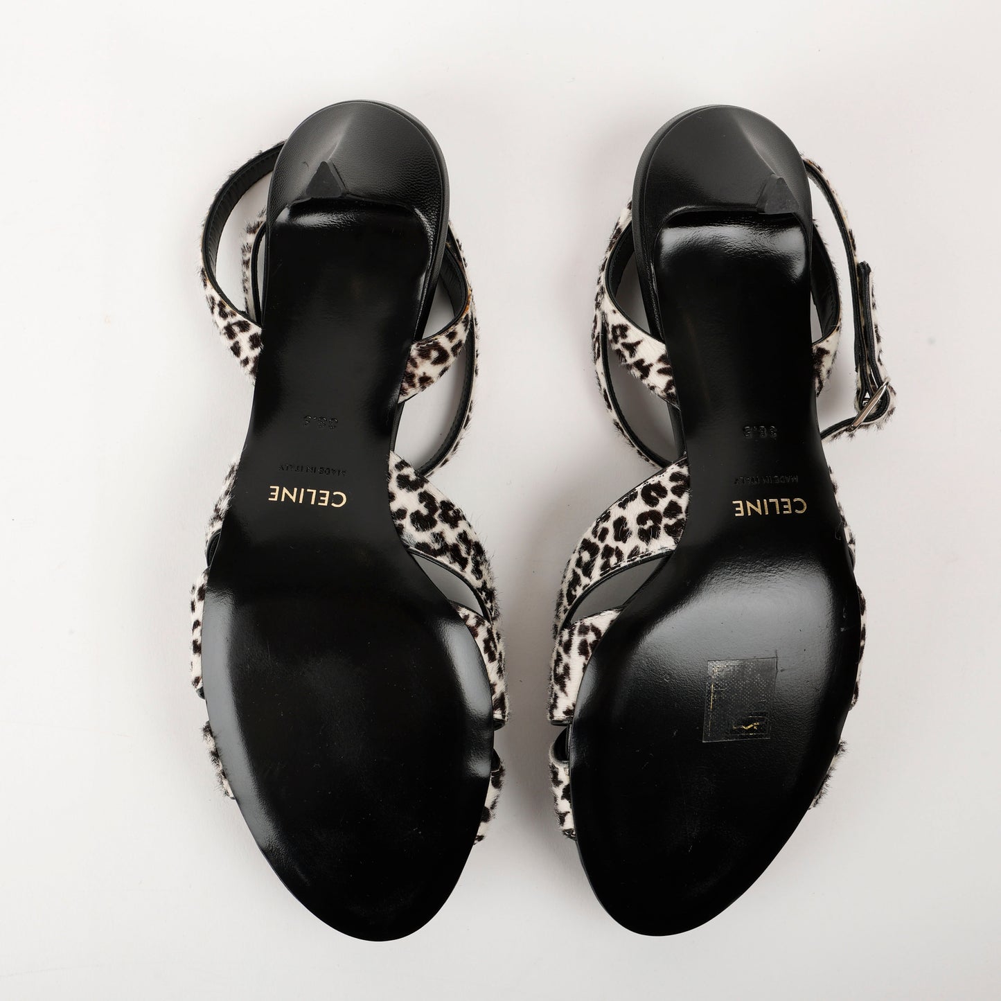 Kitten Heels w/ Snow Leopard Calf Hair