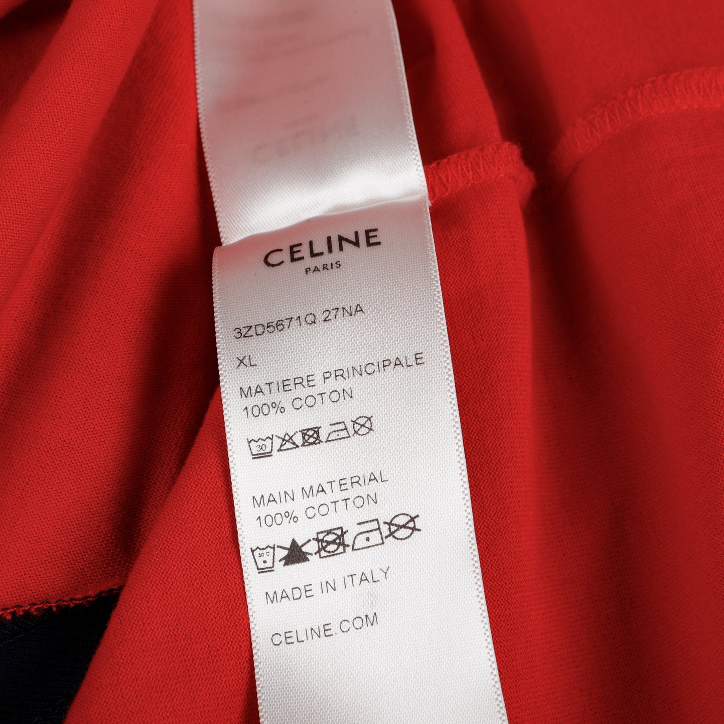 Red Navy Logo Tee (size XL)