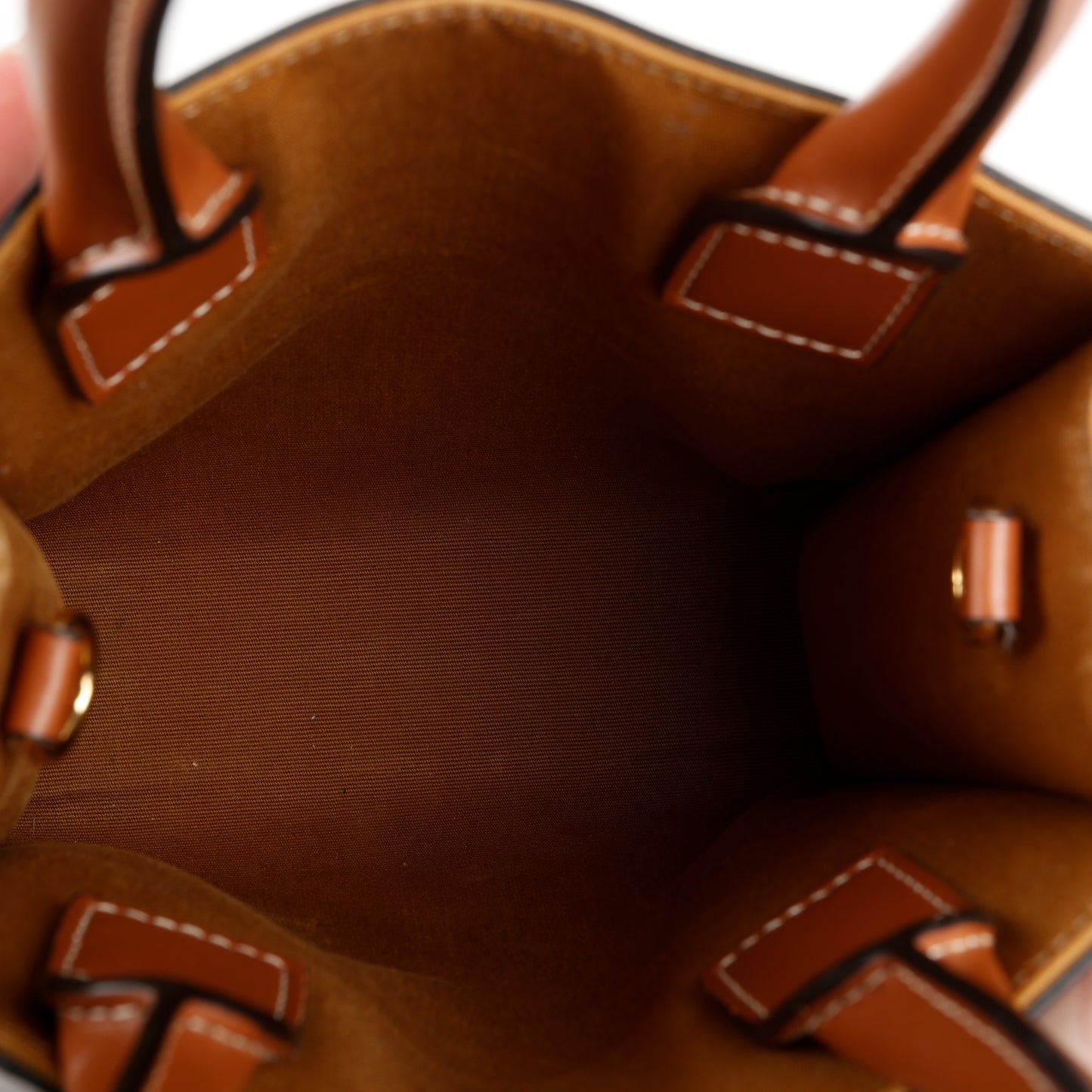 Mini Vertical Cabas Tote, Canvas/Brown
