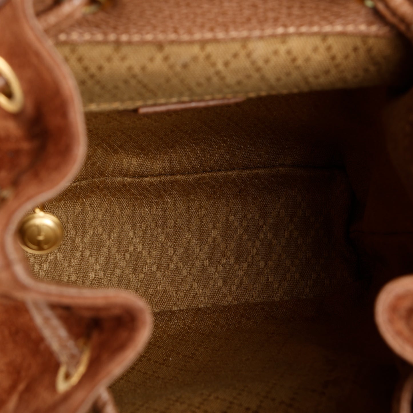 Mini Backpack Bamboo, Brown Nubuck Leather