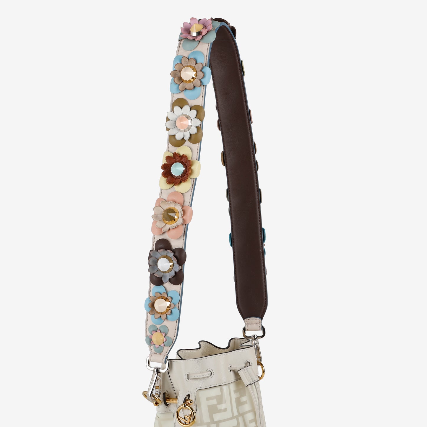 Dolce Flowers Spike Studded Strap You, Cream/Multicolor