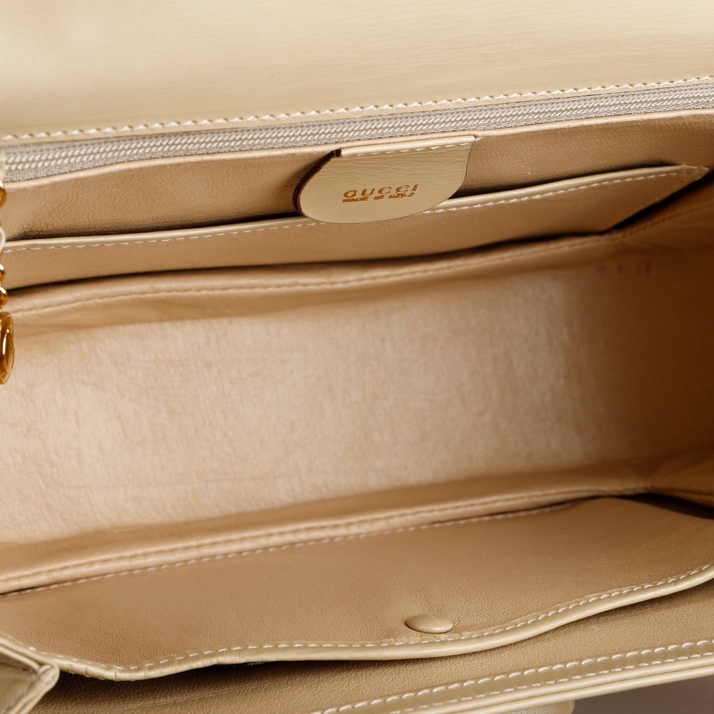Medium Bamboo Top Handle Beige