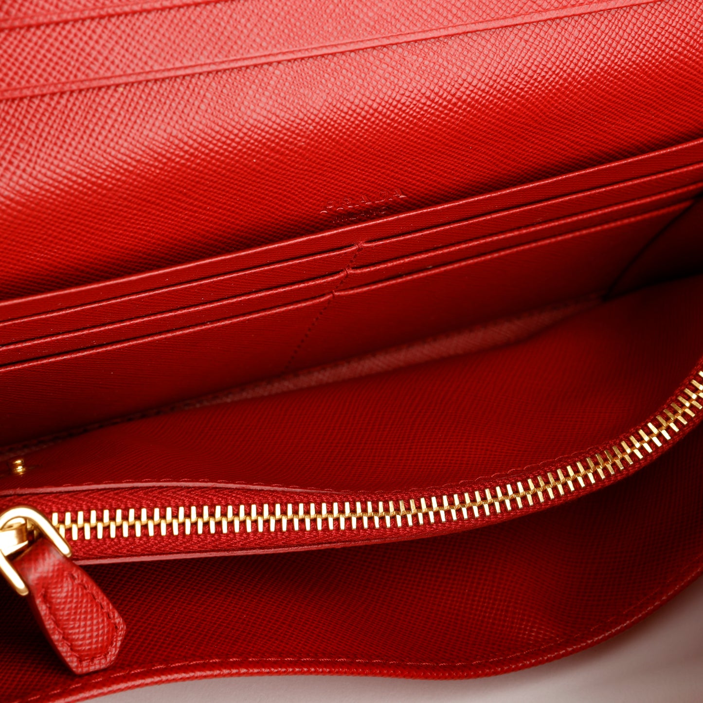 Continental Wallet, Red Saffiano