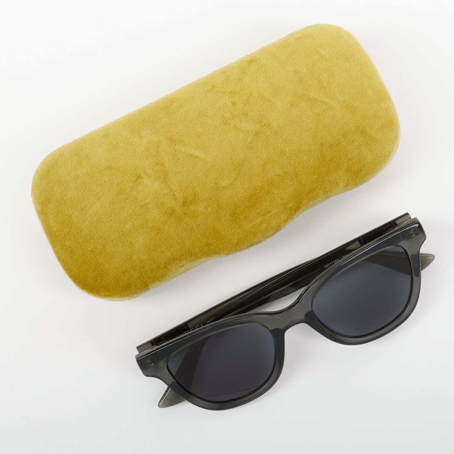 Rectangle Webbed Sunglasses, Dark Grey