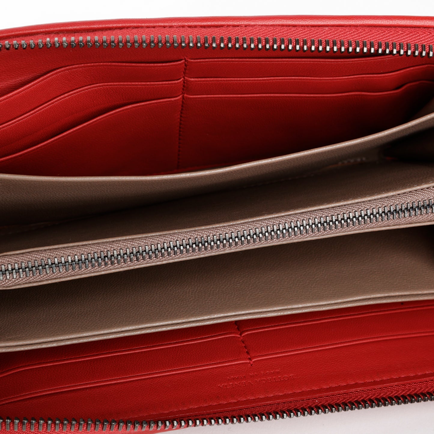 Nappa Intrecciato Continental Flap Wallet, Burgundy