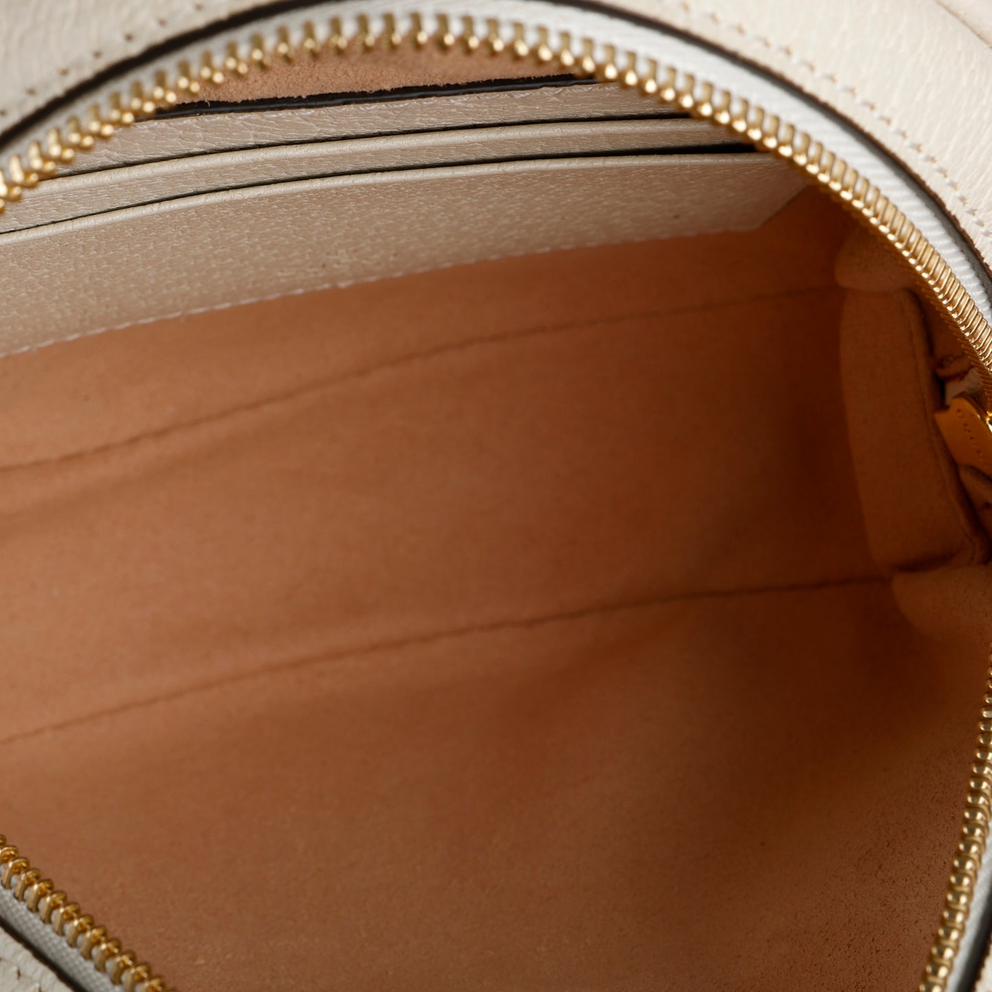 Ophidia Round Calfskin Backpack White