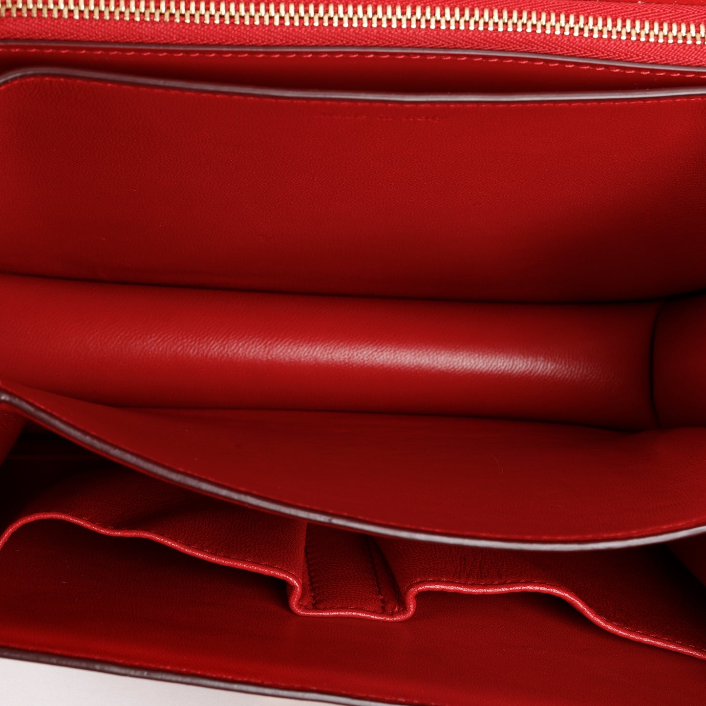 Medium Box Bag, Red Smooth Calfskin