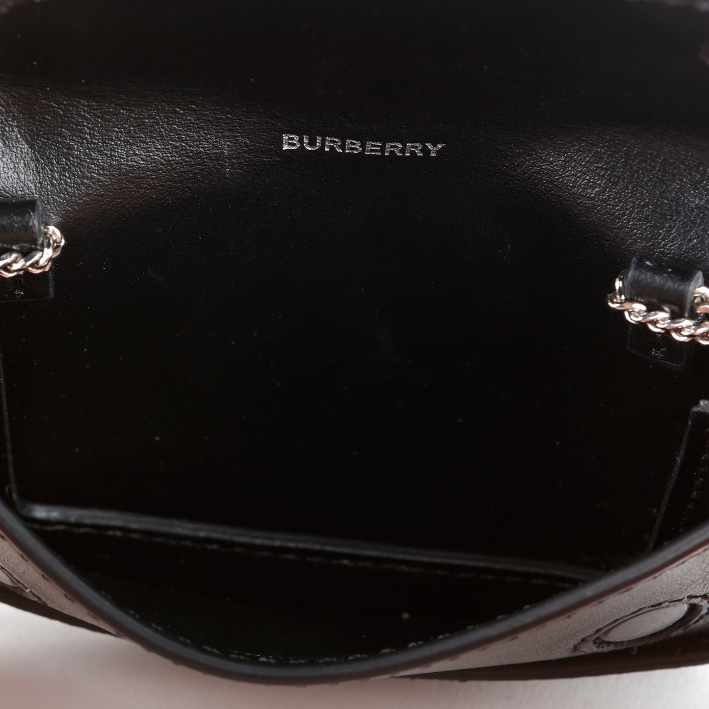 Horseferry Jody Card Case on Chain, Black/White