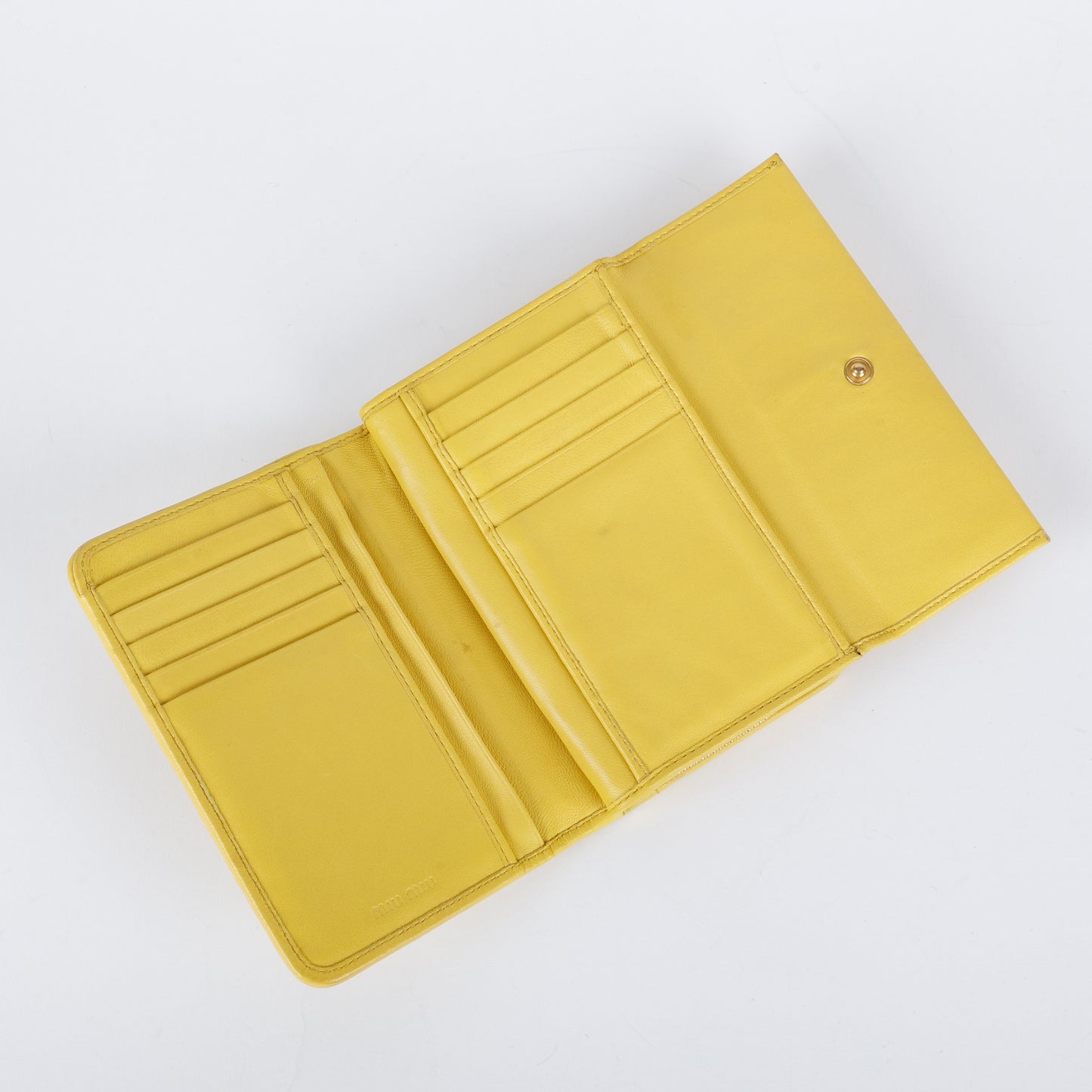 Matelasse Bifold Wallet, Yellow 026