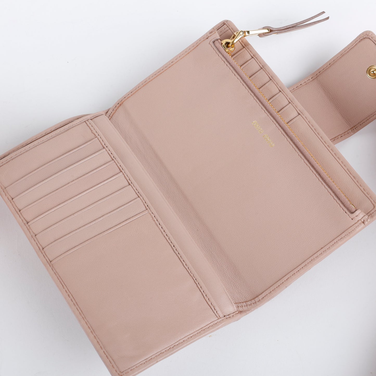 Matelasse Continental Snap Wallet, Taupe