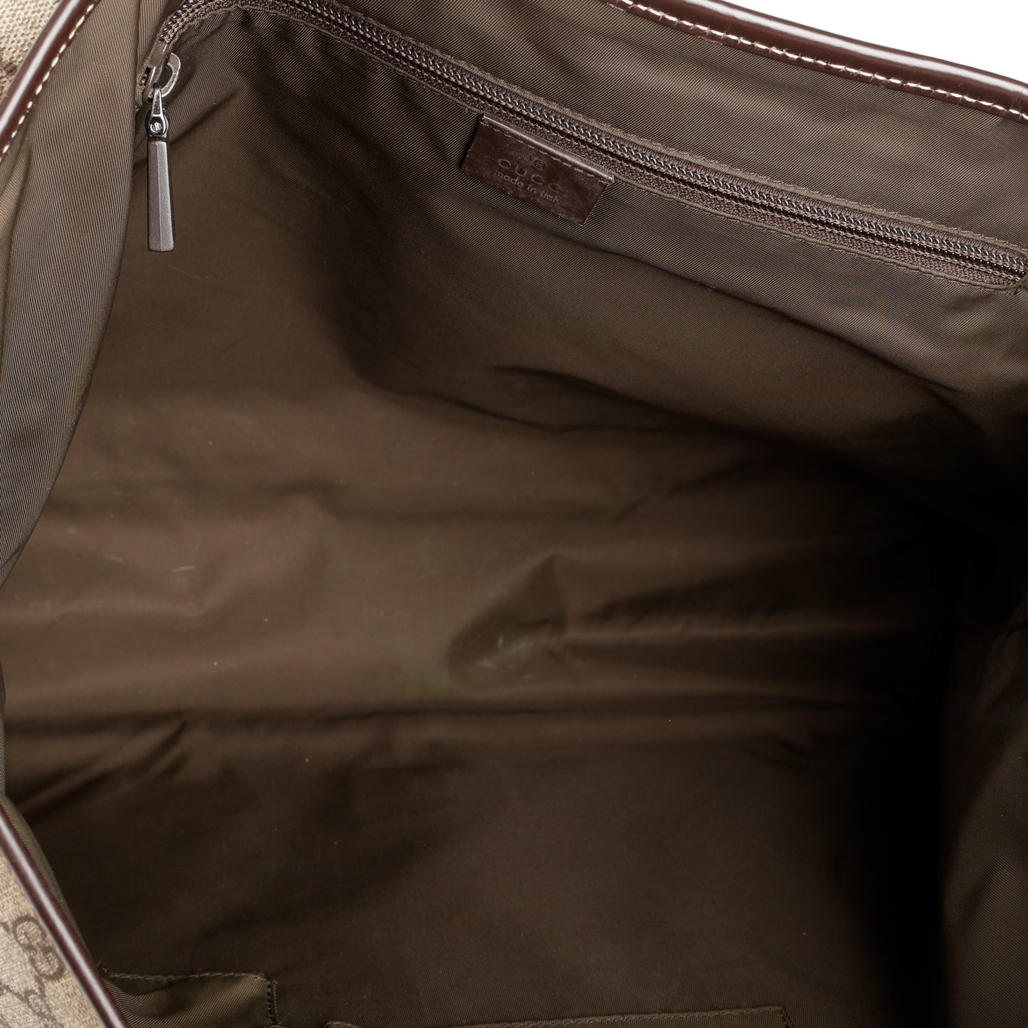 Large Supreme Interlocking G Messenger Bag, Canvas/Brown