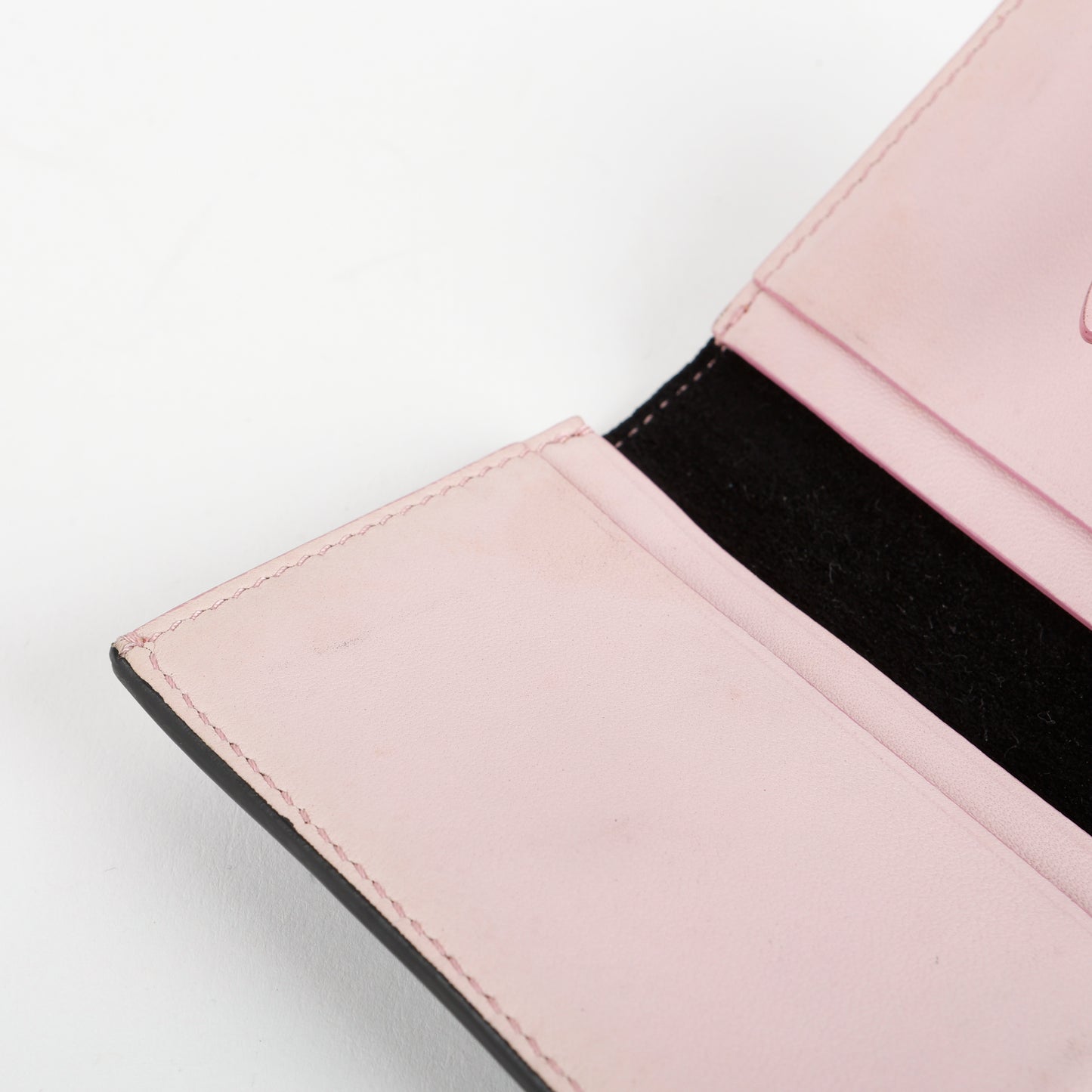 Snap Card Holder, Black/Pink
