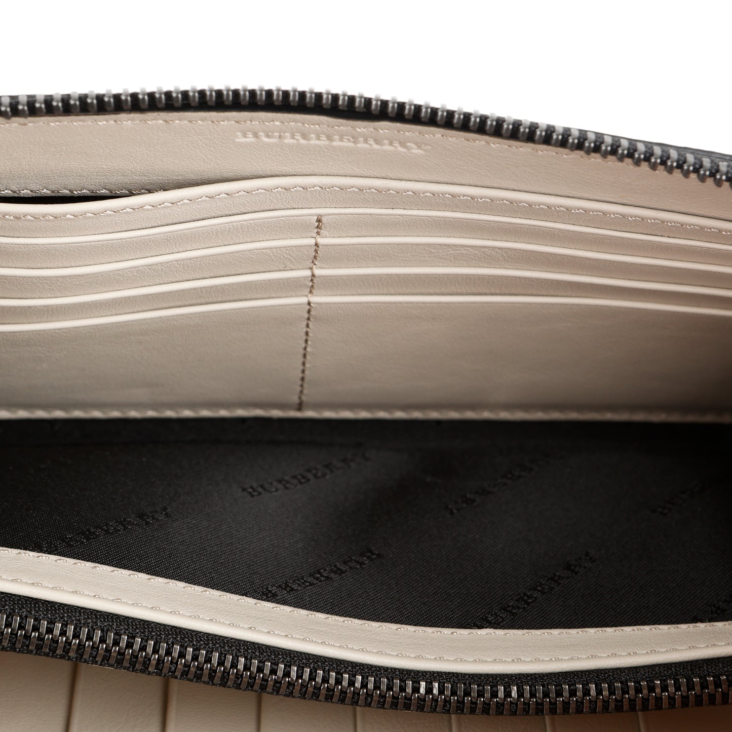 Embossed Zip Around Travel Wallet, Cream