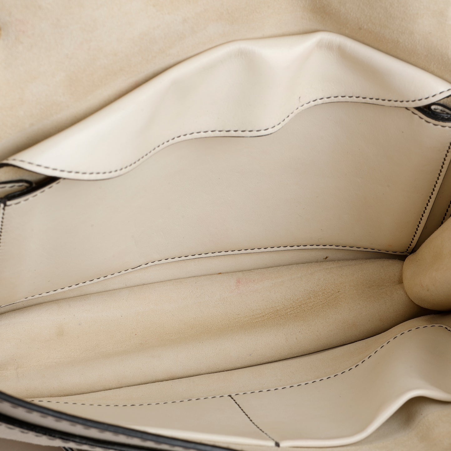 Medium J'adior Flap Bag, Cream Calfskin