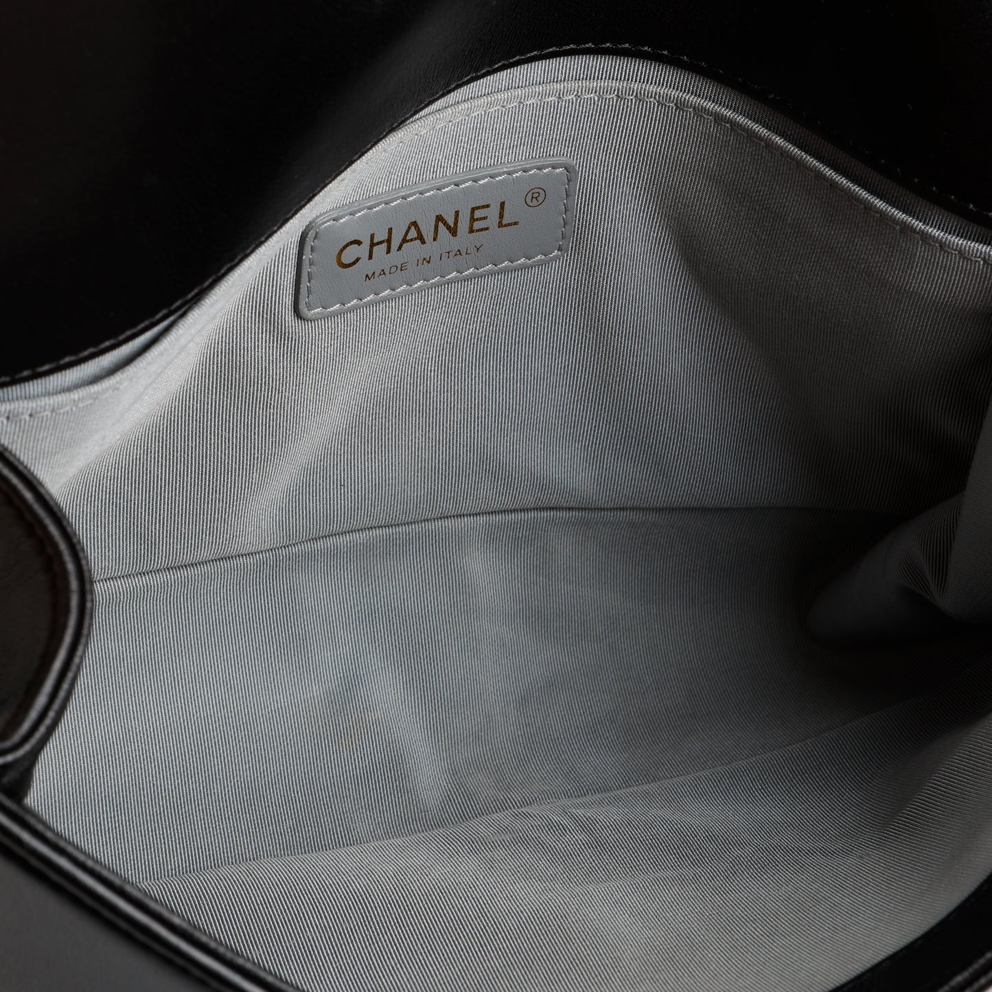 Old Medium Boy Bag , Black Lambskin GHW