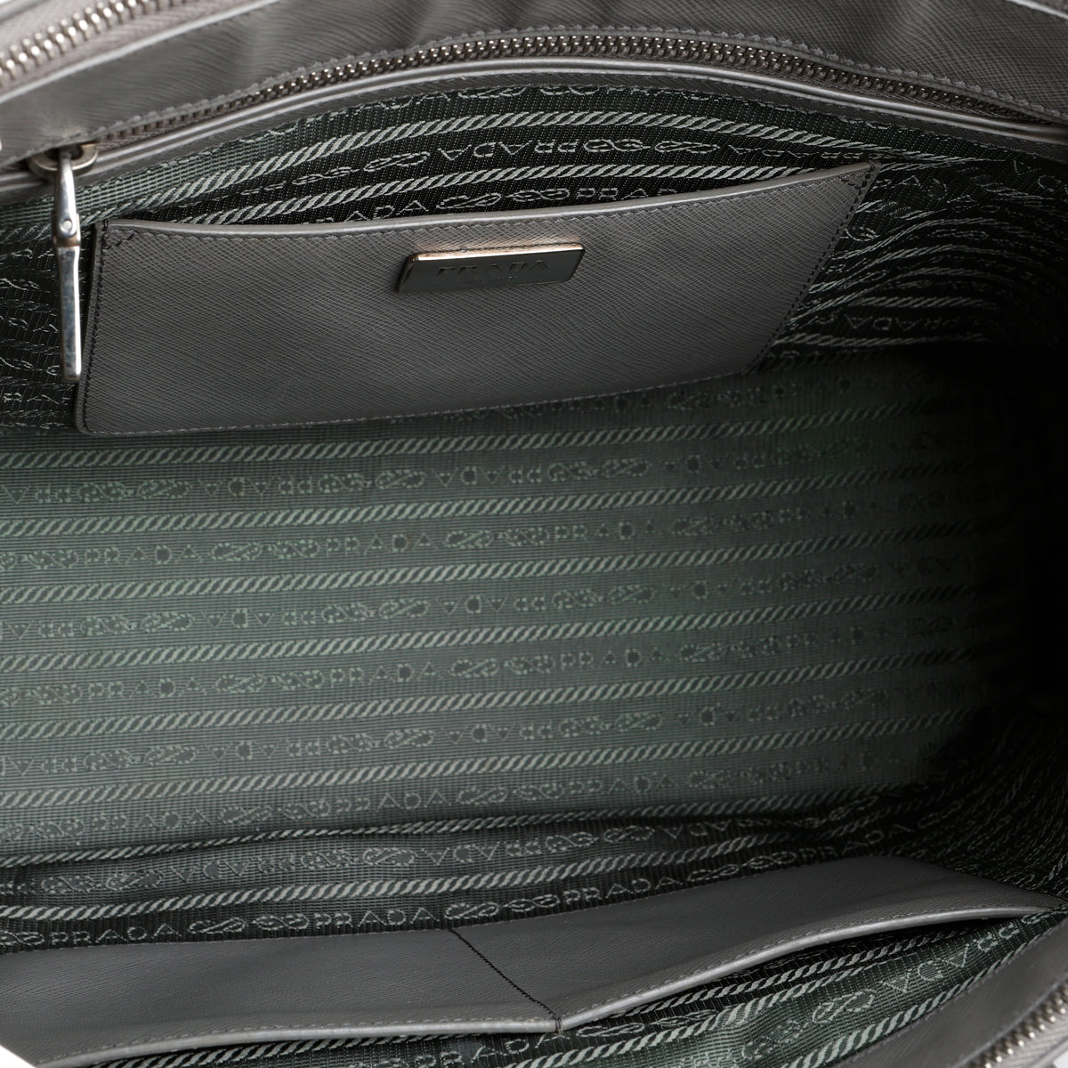 Medium Colorblock Double Zip Galleria, Grey (missing strap)