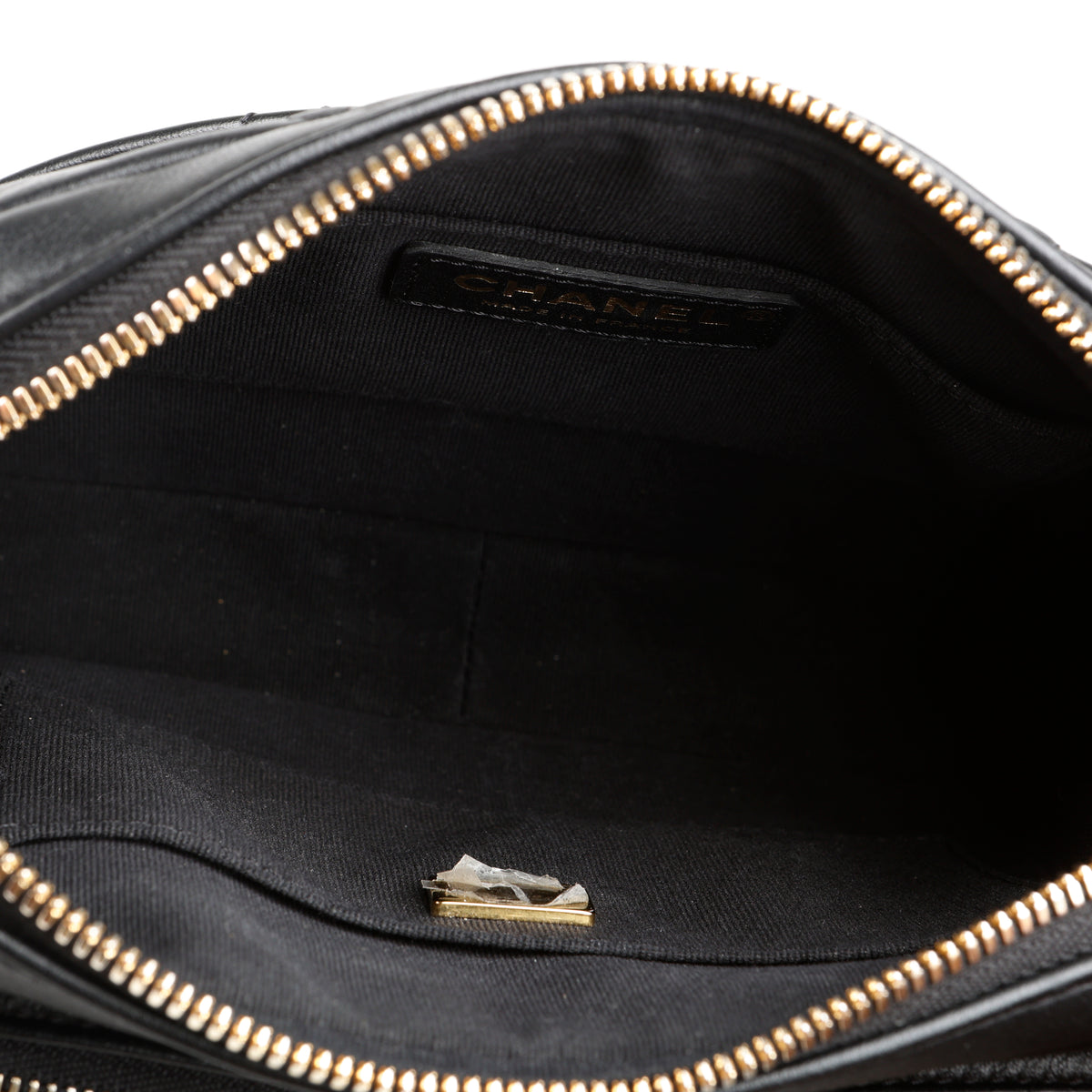 Small Camera Bag, Black Lambskin
