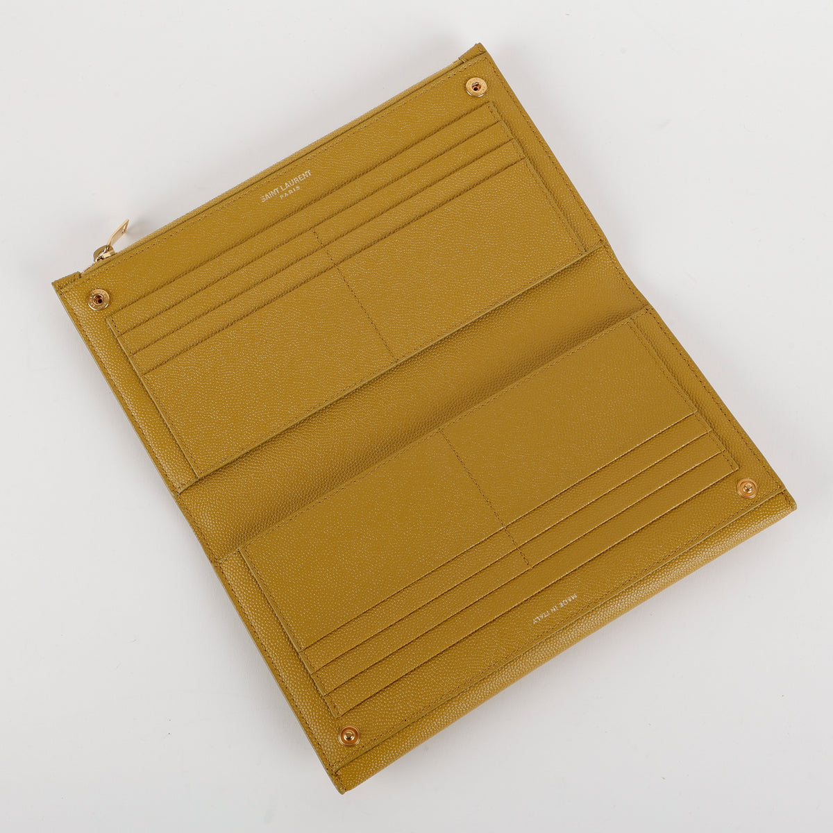 Uptown Clutch, Olive Drab Grain de Poudre (non branded chain)
