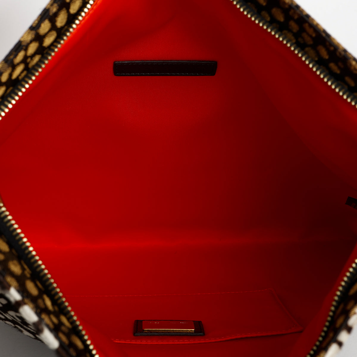 Flat Clutch, Brown/White Leopard Pony Hair