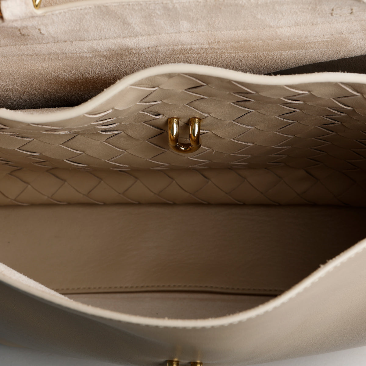 Medium Ciao Ciao Top Handle, Ecru Smooth Calfskin