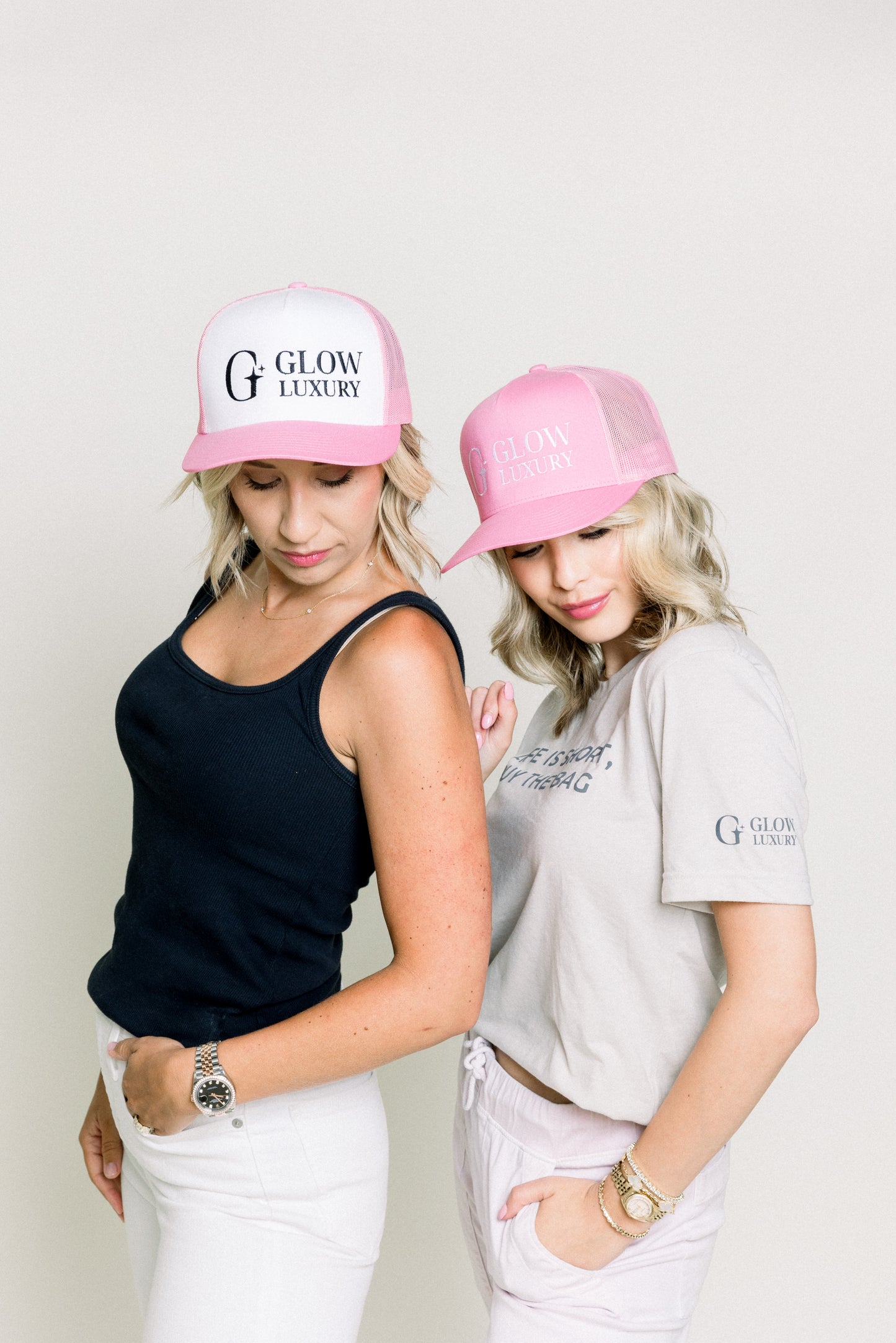 Pink and White Trucker Hat
