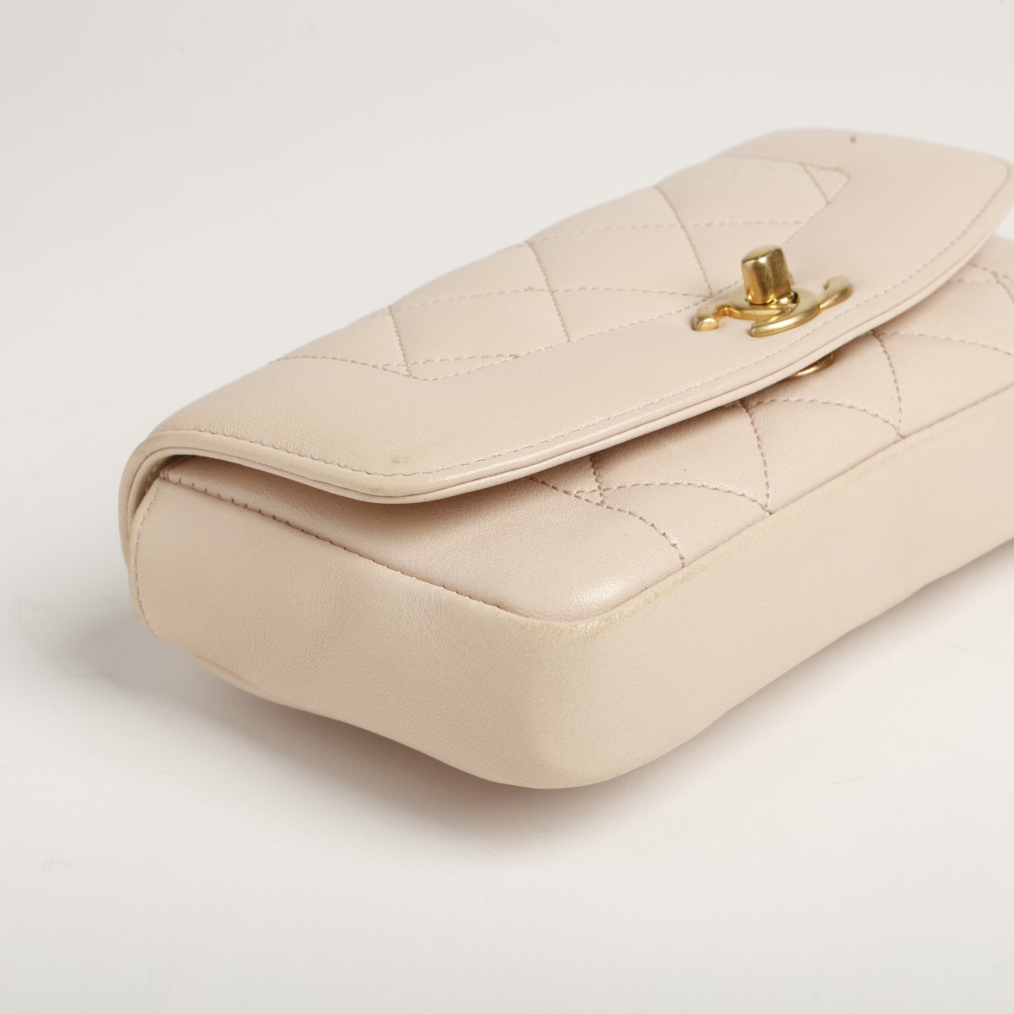 Mini Diana, Beige Lambskin 10125