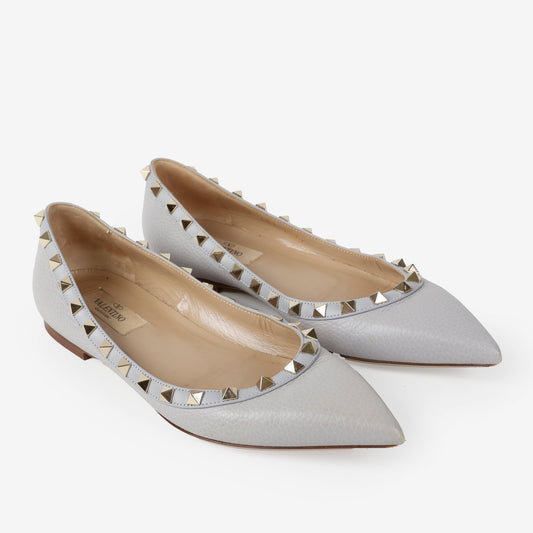 Grey Rockstud Flat