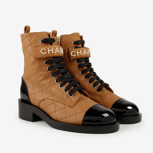 Lambskin Military Style Boots
