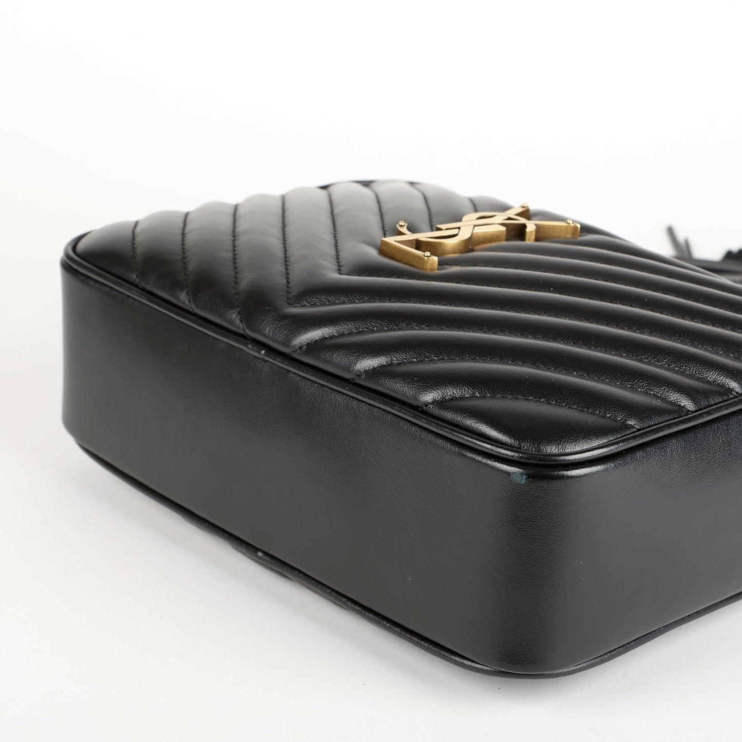 Lou Camera Bag, Black Calfskin