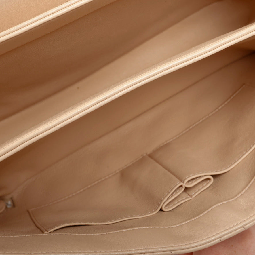 Lambskin Medium Trendy Beige Gold Hardware