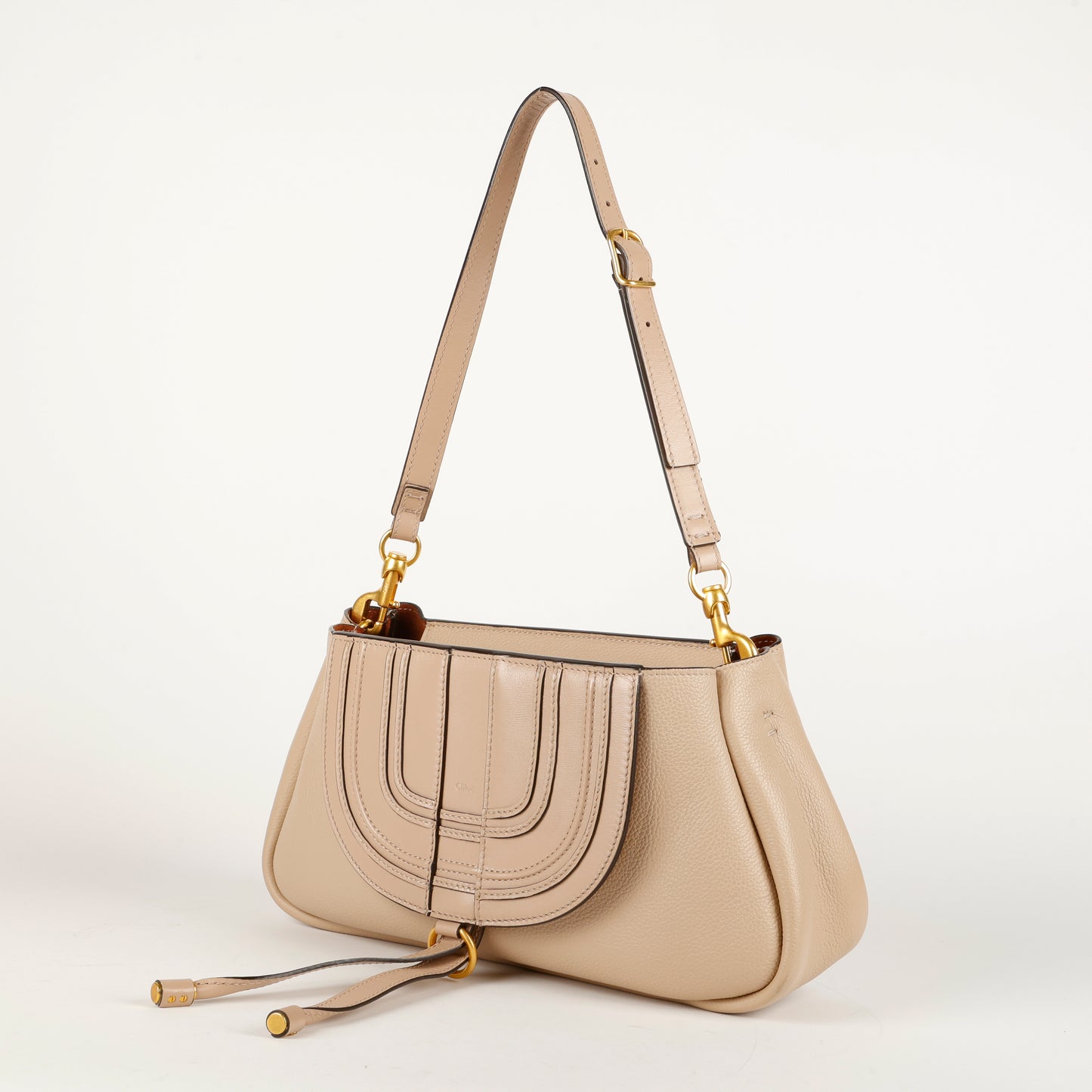 Small Marcie Shoulder Bag, Nomad Beige 10724