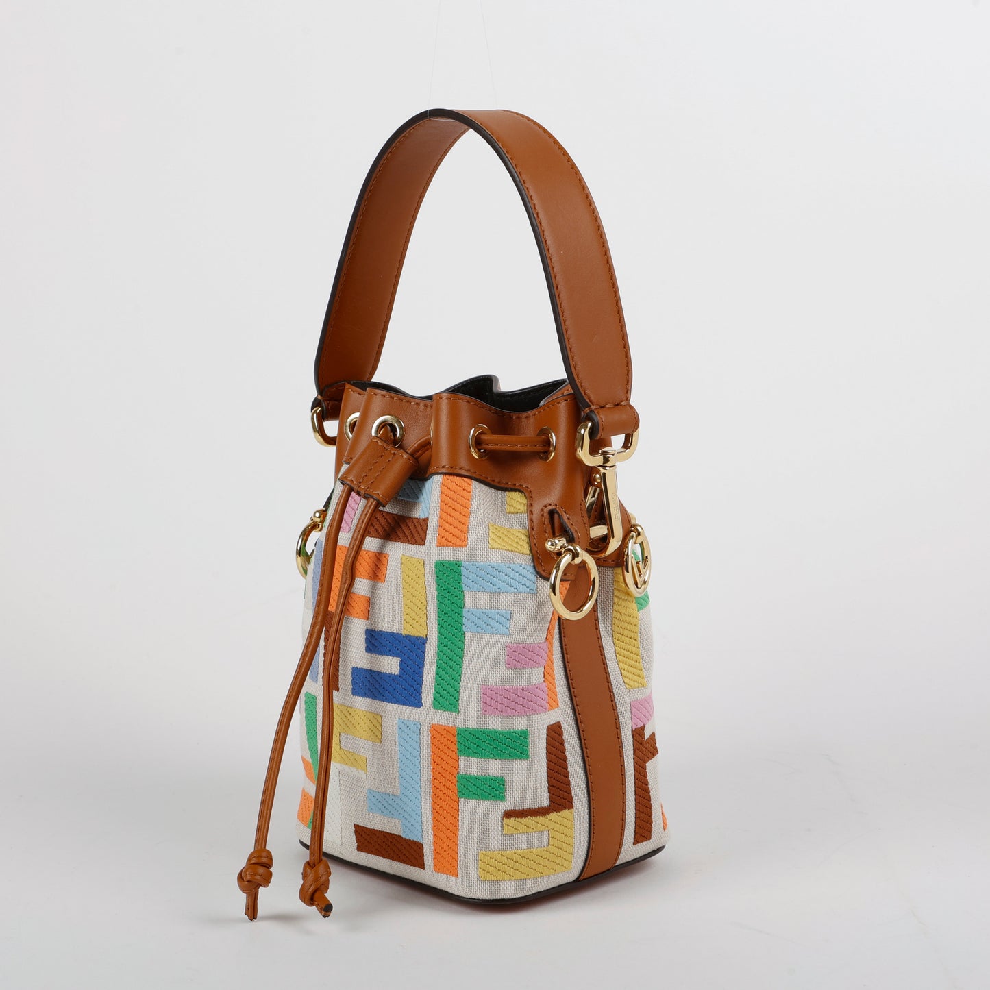 Mini Mon Tresor Bucket Bag, Multicolor Canvas