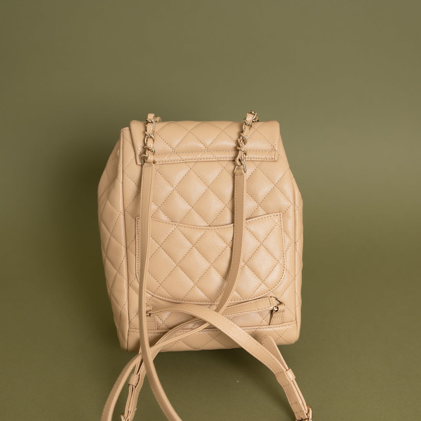 Beige Caviar Timeless Backpack