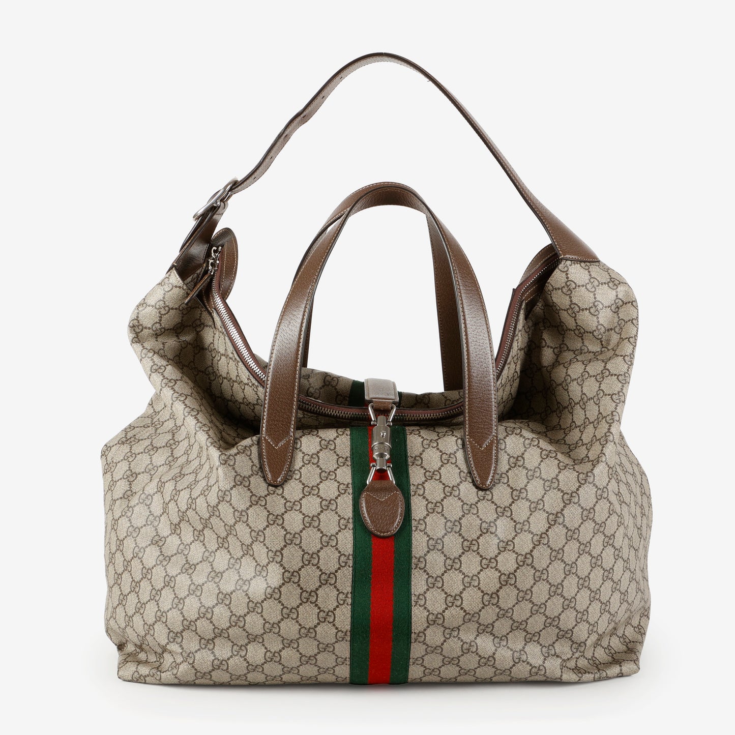 Large Duffle Bag With Piston Closure